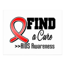 Find a Cure AIDS Awareness Postcard