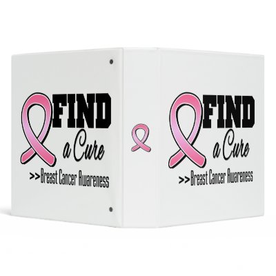 Find a Cure Breast Cancer 3 Ring Binder by giftsforawareness
