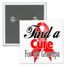 Find a Cure For My Grandpa - Blood Cancer Button