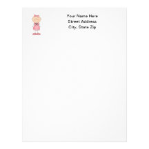Find A Cure (girl) Personalized Letterhead