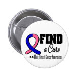 Find a Cure Male Breast Cancer Awareness Button