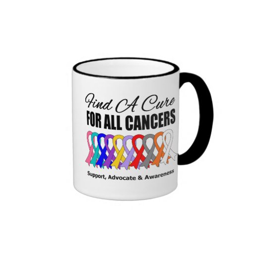 Find a Cure Ribbons For All Cancers Mugs