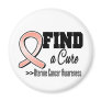 Find a Cure Uterine Cancer Awareness Fridge Magnet