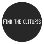 Find the clitoris round sticker