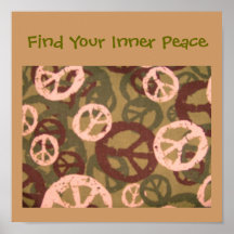 Find Your Inner Peace-Poster-Green/Cream