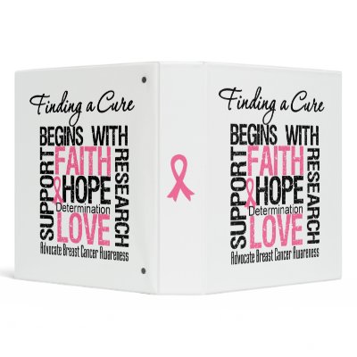 Finding a Cure For Breast Cancer Binder by giftsforawareness