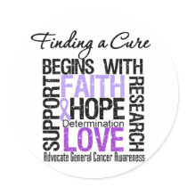 Finding a Cure For Cancer Stickers