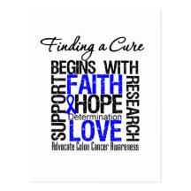 Finding a Cure For Colon Cancer Post Cards