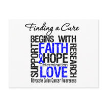 Finding a Cure For Colon Cancer Postcard