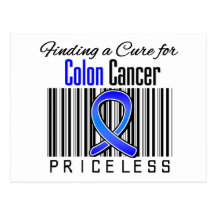 Finding a Cure For Colon Cancer PRICELESS Post Cards