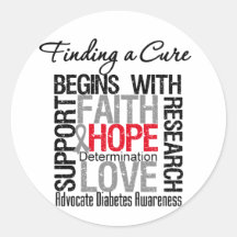 Finding a Cure For Diabetes Stickers