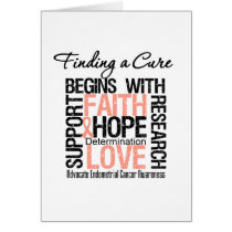Finding a Cure For Endometrial Cancer Greeting Card