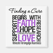 Finding a Cure For Fibromyalgia Refrigerator Magnets