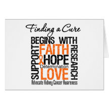 Finding a Cure For Kidney Cancer (Orange) Cards