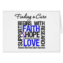 Finding a Cure For Male Breast Cancer Card
