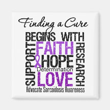 Finding a Cure For Sarcoidosis Fridge Magnet