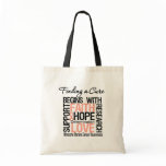 Finding a Cure For Uterine Cancer Canvas Bags