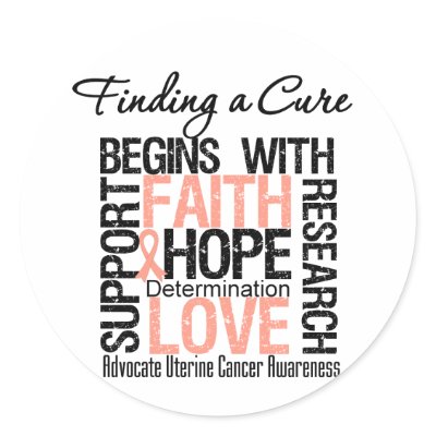 Finding a Cure For Uterine Cancer Sticker by giftsforawareness