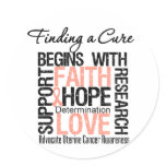 Finding a Cure For Uterine Cancer stickers