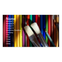 Fine Art Artist Business Card coloured pencil art