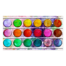 Fine Art Fun Colourful Paint Colour Box Business Card Templates