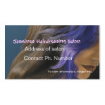 Fine Art Hairdressing salon Blue Business Cards