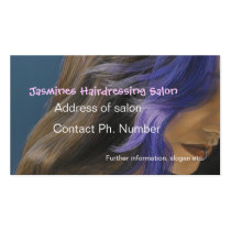 Fine Art Hairdressing salon Blue Business Cards business cards