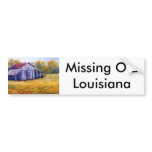 Fine Art Louisiana Barn from Oil  Painting bumper stickers