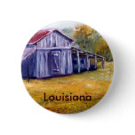 Fine Art Louisiana Barn from Oil  Painting Pinback Button