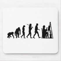 Fine Art Painter painting with oil or water paint Mouse Pad