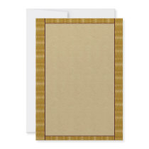 Fine Gold Deco Border n Babysoft Golden Leaves Invitations