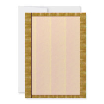Fine Gold Deco Border n Babysoft Ultrasoft Base Personalized Invite