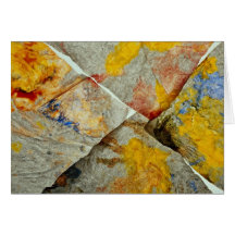 Finger paint on corners of four paper towels cards