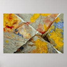 Finger paint on corners of four paper towels posters