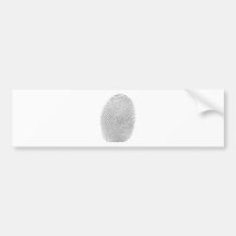 Finger print bumper sticker