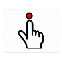 Finger Pushing Button Postcard
