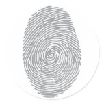 fingerprint2 round sticker