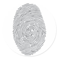 fingerprint2 round sticker