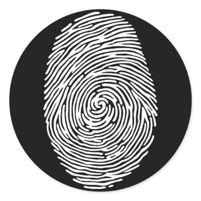 fingerprint4 round stickers by strk3