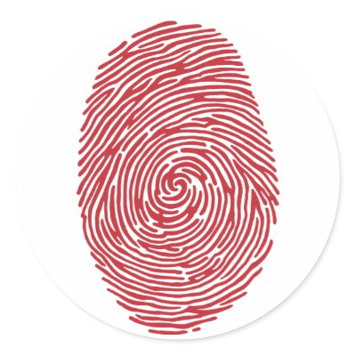 fingerprint5 round stickers by strk3