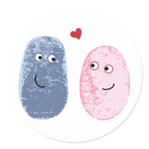 Fingerprint couple sticker
