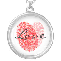 Fingerprint Love Square Keepsake Charm