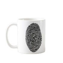 fingerprint coffee mug