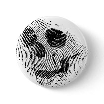 Fingerprint skull pinback buttons