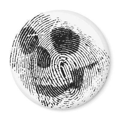 Fingerprint skull refrigerator magnets by nassosvakalis