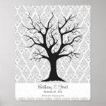 Fingerprint Tree C with Damask - 11"x14"