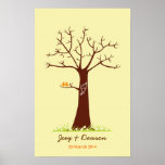 Fingerprint Tree Wedding Guestbook (Cream)