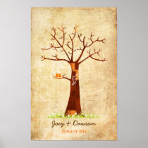 Fingerprint Tree Wedding Guestbook (Vintage)