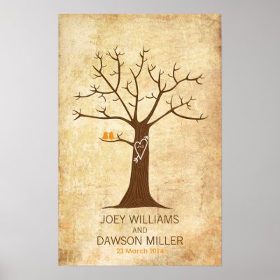 Fingerprint Tree Wedding (Vintage) by poptasticbride