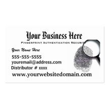 fingerprint, Your Business Here, Fingerprint Au... Business Card Template